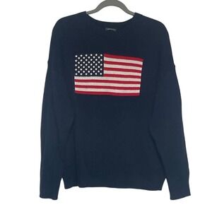 Wild Fable Navy Patriotic Crewneck Knit Sweater Women's Mediunm